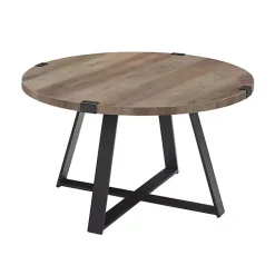 Kirklands Home Coffee Tables|Urban Rustic Round Coffee Table Gray