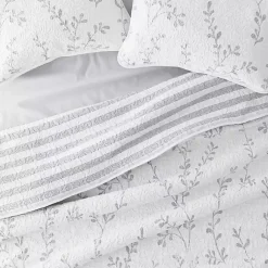 Kirklands Home Quilts|Gray Vines Reversible 3-pc. King Quilt Set
