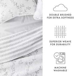 Kirklands Home Quilts|Gray Vines Reversible 3-pc. King Quilt Set