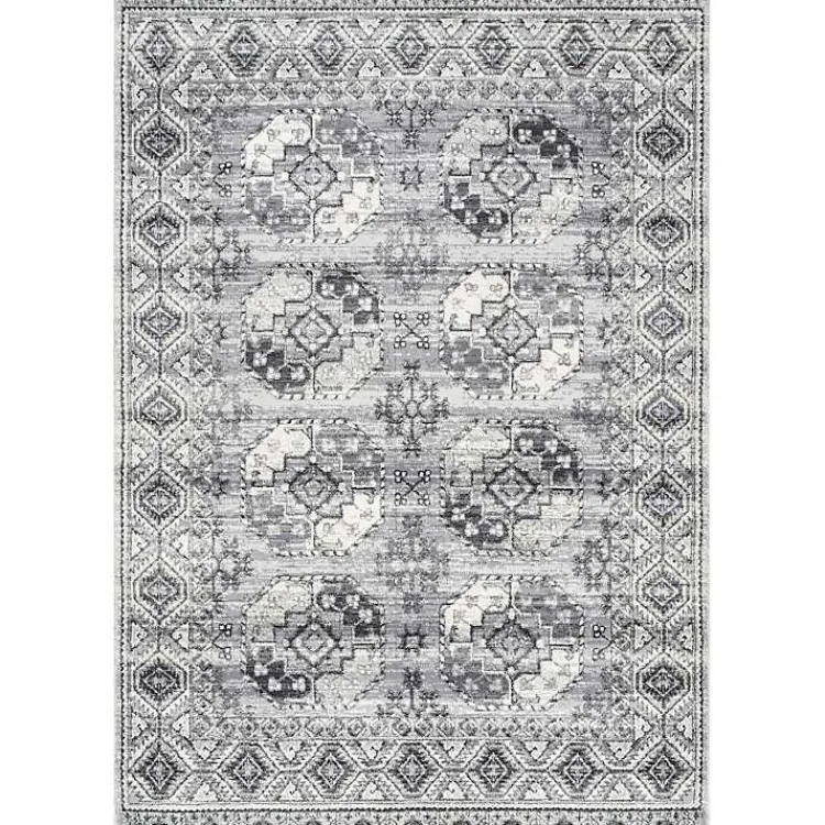 Kirklands Home Area Rugs|Vintage Circular Patterns Area Rug, 5x7 Gray