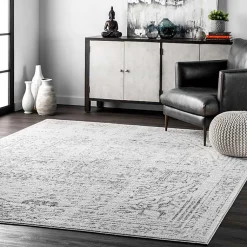 Kirklands Home Area Rugs|Gray Vintage Distressed Area Rug, 8x12