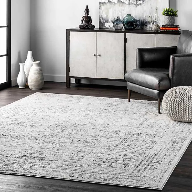 Kirklands Home Area Rugs|Gray Vintage Distressed Area Rug, 8x12