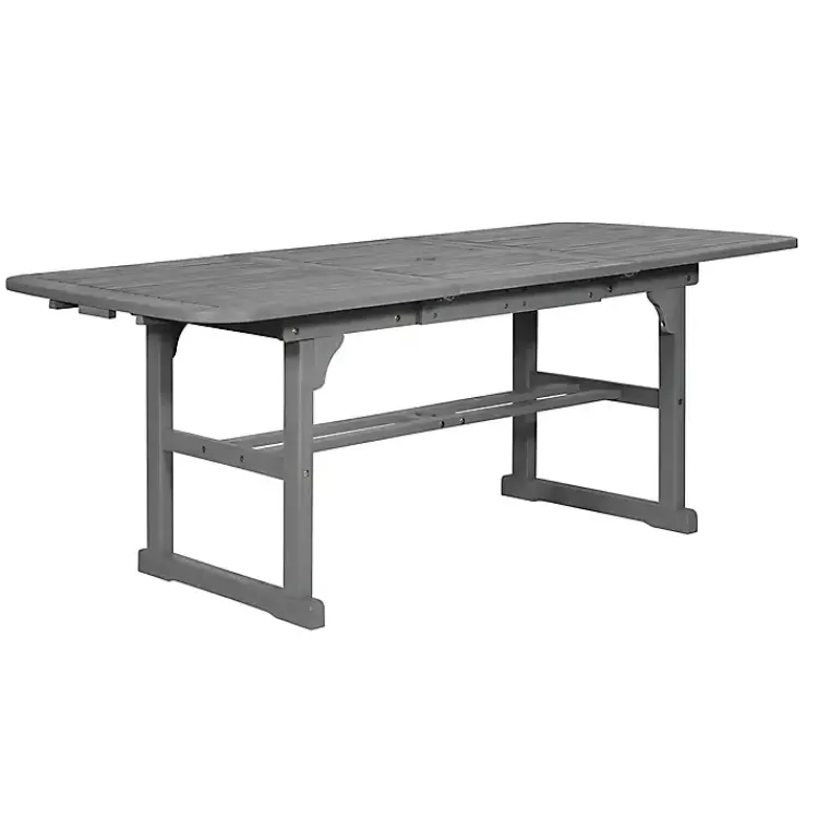 Kirklands Home Outdoor Dining|Wash Extendable Outdoor Dining Table Gray