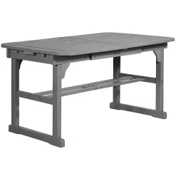 Kirklands Home Outdoor Dining|Wash Extendable Outdoor Dining Table Gray