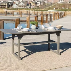 Kirklands Home Outdoor Dining|Wash Extendable Outdoor Dining Table Gray