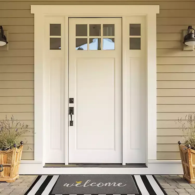 Kirklands Home Doormats|Gray Welcome Bird Coir Doormat