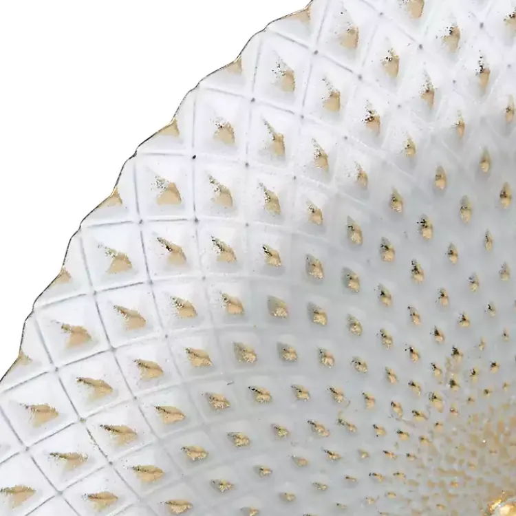 Outlet White Gold Carved Mandala Metal Sculpture Statues & Figurines