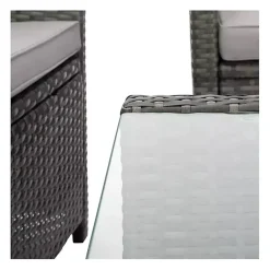 Kirklands Home Outdoor Sets|Wicker 4-pc. Deluxe Outdoor Living Set Gray