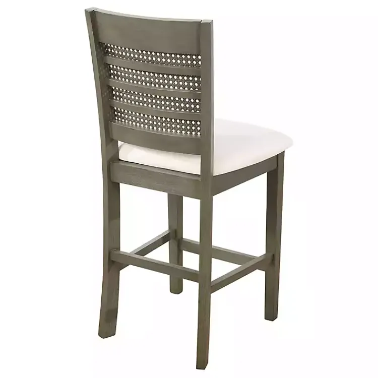Kirklands Home Bar Stools & Counter Height Stools|Gray Wilbur Cane Back Counter Stools, Set of 2