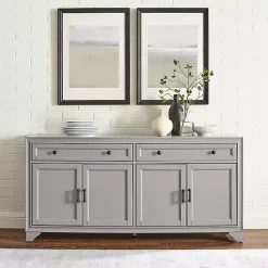 Kirklands Home Cabinets & Sideboards|Wood 4-Door Sideboard Cabinet Gray