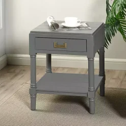 Kirklands Home Accent & End Tables|Wood Layla Accent Table Gray