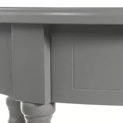 Kirklands Home Accent & End Tables|Wood Oval Emily Accent Table Gray