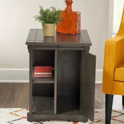 Kirklands Home Accent & End Tables|Wood Parnell Storage Accent Table Gray