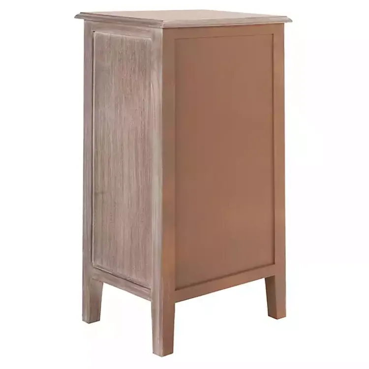 Kirklands Home Accent & End Tables|Wood Side Table with Baskets Gray