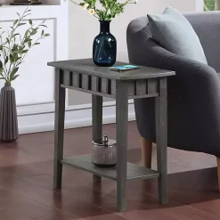 Kirklands Home Accent & End Tables|Wood Slat Accent Table Gray