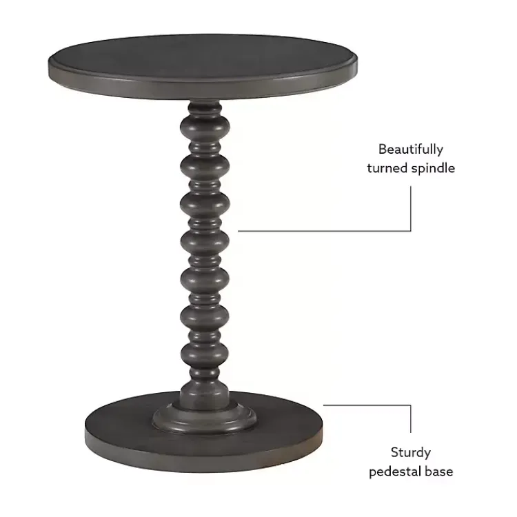 Kirklands Home Accent & End Tables|Wood Spindle Side Table Gray