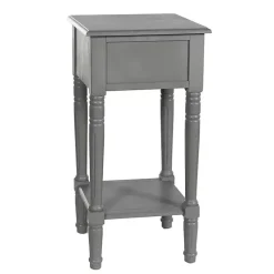 Kirklands Home Accent & End Tables|Wood Square Hampton Accent Table Gray