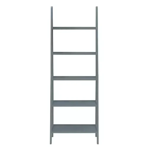Kirklands Home Bookshelves|Wood 5-Tier Ladder Bookshelf Gray