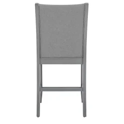 Kirklands Home Bar Stools & Counter Height Stools|Wood Upholstered Counter Stools, Set of 2 Gray