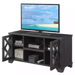 Kirklands Home Tv Stands & Media Consoles|Wood X Doors Media Cabinet Gray