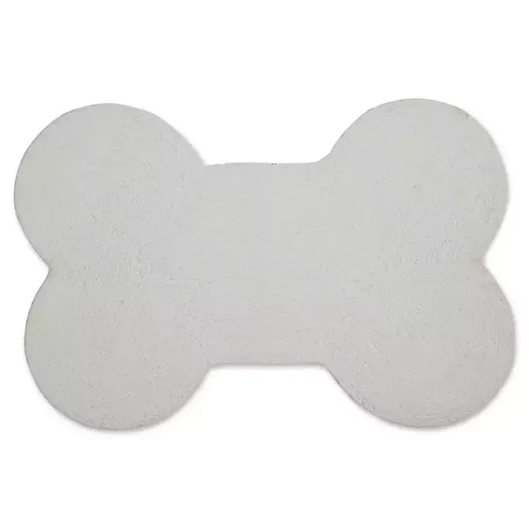 Kirklands Home Kitchen & Floor Mats|Gray Woof Bone Pet Bowl Mat