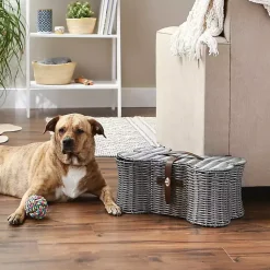 Discount Woven Bone Shaped Basket, 17 in. Baskets & Boxes