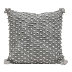 Kirklands Home Outdoor Cushions & Pillows|Woven Knots Outdoor Pillow Gray