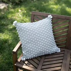 Kirklands Home Outdoor Cushions & Pillows|Woven Knots Outdoor Pillow Gray