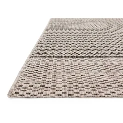 Kirklands Home Outdoor Rugs|Gray Zig Zag Stripe Outdoor Area Rug, 5x7