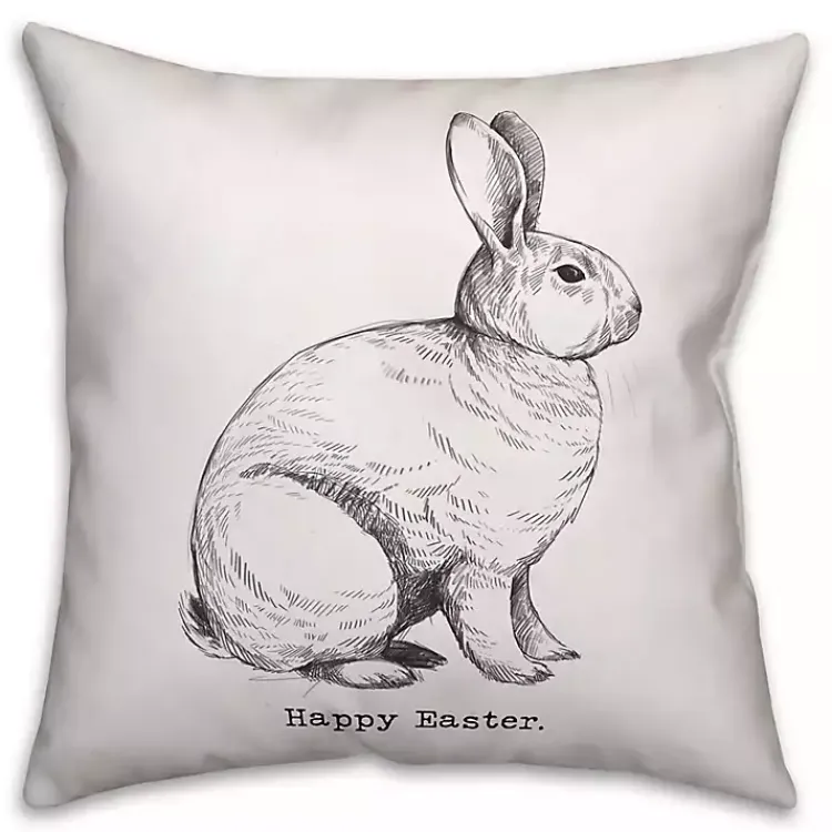 Outlet Grayscale Happy Easter Pillow Easter Decorations
