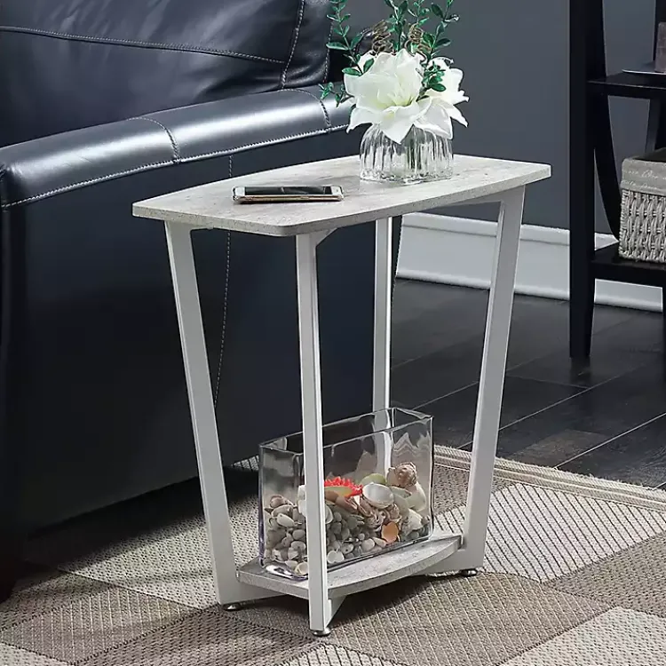 Kirklands Home Accent & End Tables|Graywash Joanne Accent Table White