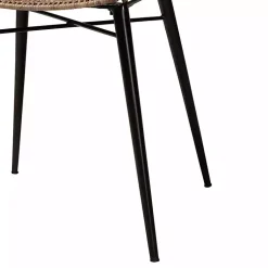 Kirklands Home Dining Chairs|Graywashed Metal Flared Dining Chairs, Set of 2 Brown