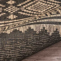 Kirklands Home Outdoor Rugs|Greek Key Sun Shower Outdoor Area Rug, 5x8