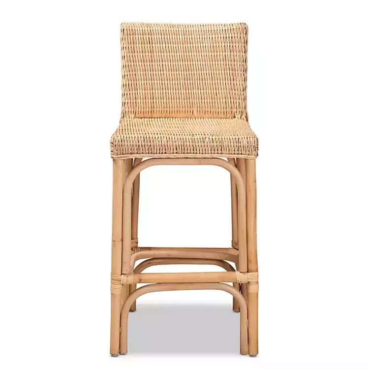 Kirklands Home Bar Stools & Counter Height Stools|Greek Natural Rat Woven Counter Stool Tan