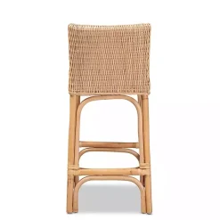 Kirklands Home Bar Stools & Counter Height Stools|Greek Natural Rat Woven Counter Stool Tan