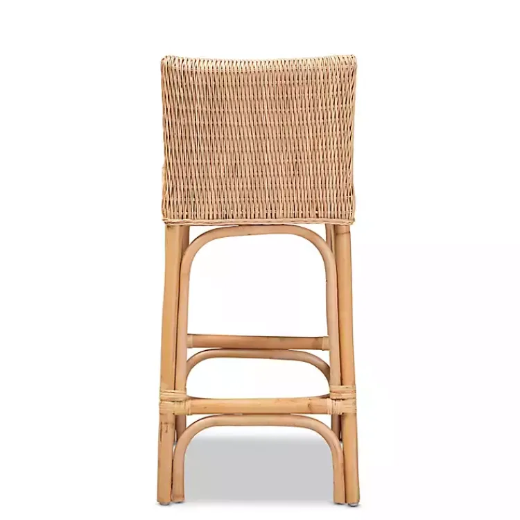 Kirklands Home Bar Stools & Counter Height Stools|Greek Natural Rat Woven Counter Stool Tan