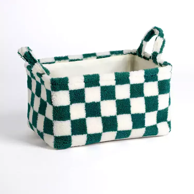 Sale & White Checkered Sherpa Storage Bin Baskets & Boxes