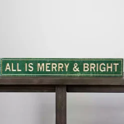 Clearance All Is Merry and Bright Word Block Christmas Decorations