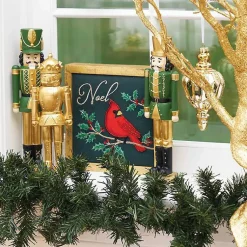 Discount Green and Gold Nutcracker Figurine Christmas Decorations