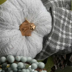 Discount Green and Gray Ribbon Harvest Mix Wreath Wreaths