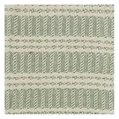 Sale Green and Ivory Striped Cotton Throw Blankets & Throws