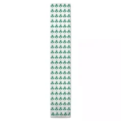 Clearance Green and White Clover Grid Table Runner, 90 in. St Patricks Day Decorations