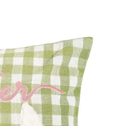 Best Green and White Gingham Bunny Ears Pillow Easter Decorations
