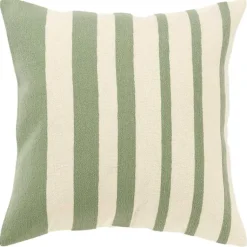 Discount Green Asymmetrical Linear Throw Pillow Pillows