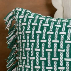 Best Green Basket Weave Lumbar Pillow Pillows
