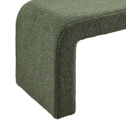 Kirklands Home Benches & Ottomans|Boucle Waterfall Bench Green