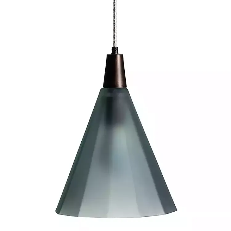 Kirklands Home Chandeliers & Pendant Lighting|Bronze Glass Ombre Wide Taper Pendant Lamp Green