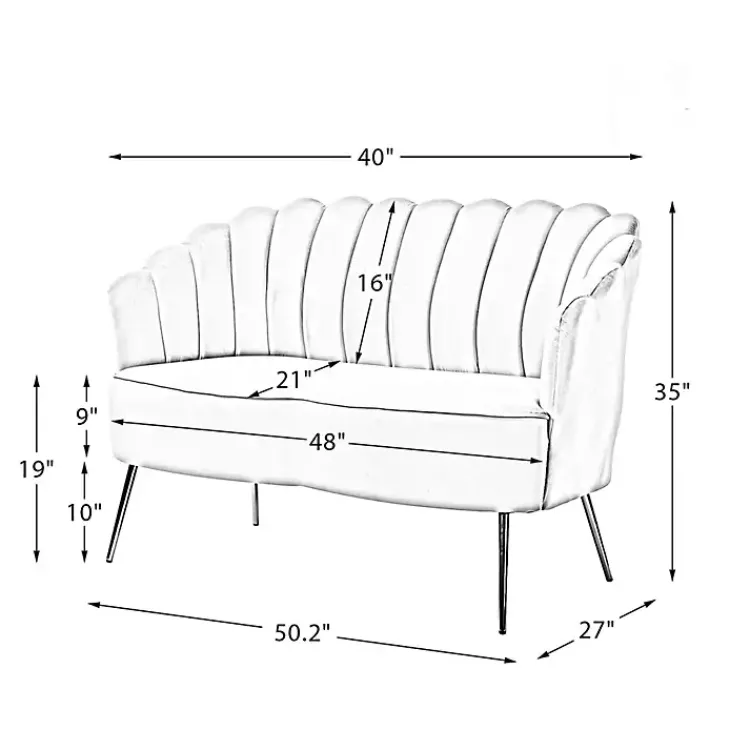 Kirklands Home Sofas & Loveseats|Donata Velvet Tufted Loveseat Green