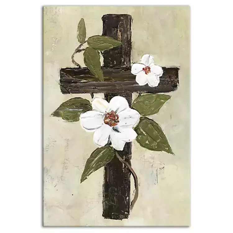 Discount Easter Cross Canvas Art Print Easter Decorations