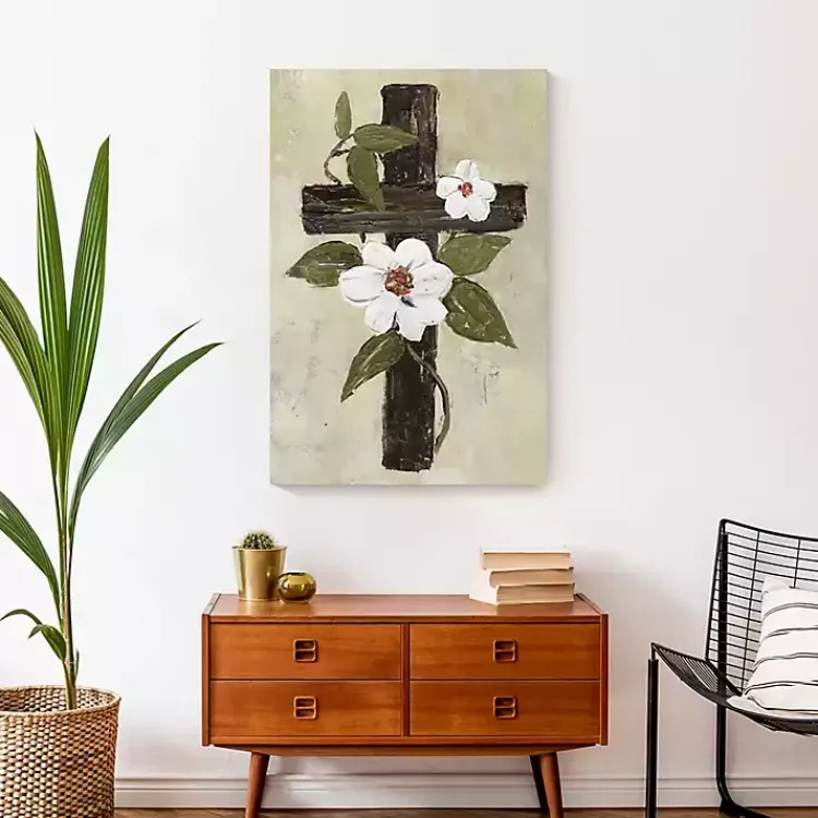 Discount Easter Cross Canvas Art Print Easter Decorations